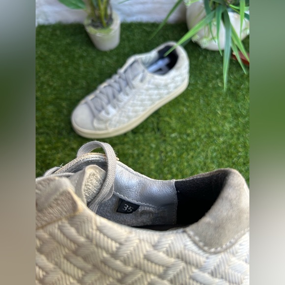 - P448 John White Leather Sneaker In Task White 35 - Picture 15 of 16